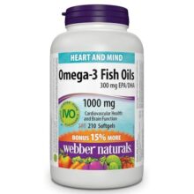 روغن ماهی امگا 3 وبر نچرالز 210 عدد Webber Omega-3 Fish Oil
