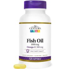 روغن ماهی سنتری 1000 میلی گرم 120 عدد 21st Century Fish Oil