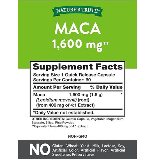 عصاره ریشه ماکا نیچرز تریث Nature’s Truth Maca Root 1600mg 6626775c1a438.jpeg