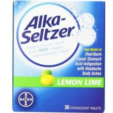 قرص جوشان آلکا سلتزر لمون لایم 36 عدد