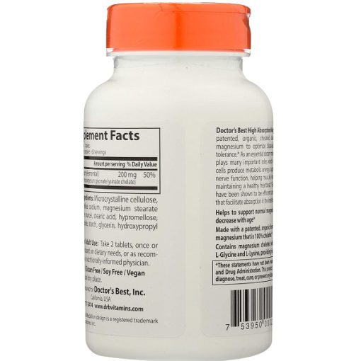 منیزیم دکتر بست 100 میلی گرم 120 عدد Doctor’s Best Magnesium 668696056e1fc.jpeg