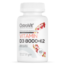 ویتامین D3 و K2 استرویت  OstroVit Vitamin D3 8000 IU + K2