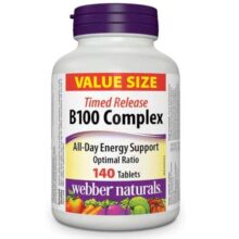 ویتامین ب 100 وبر نچرالز 140 عدد Webber Naturals B 100 Complex