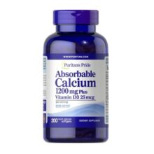 کلسیم و ویتامین د3 قابل جذب پوریتنز پراید 200 عددی Puritan’s Pride Absorbable Calcium Plus Vitamin D3