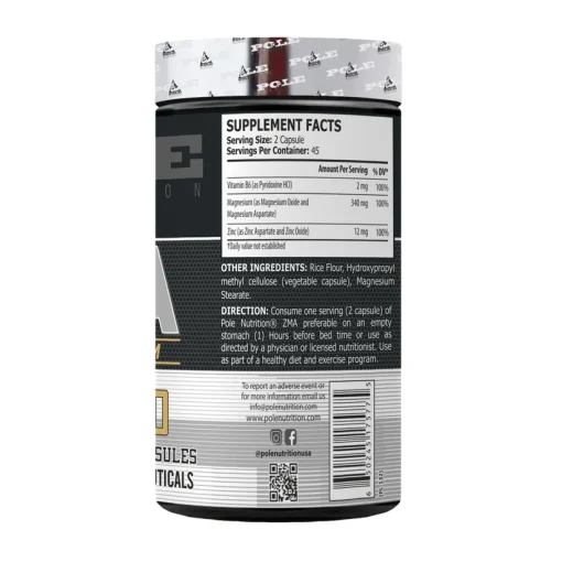 کپسول زد ام ای پل ناتریشن Pole Nutrition ZMA 6651ef425cc95.webp