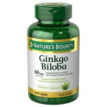 جینکوبیلوبا نیچرز بونتی 60 میلی گرم NATURE’S BOUNTY GINKO BILOBA