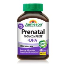 مولتی ویتامین پریناتال با DHA جمیسون 60 عددی Jamieson 100% Complete Prenatal Multivitamin with DHA