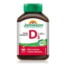 ویتامین د3 2500 جمیسون 180 عددی Jamieson Vitamin D3 2,500 IU